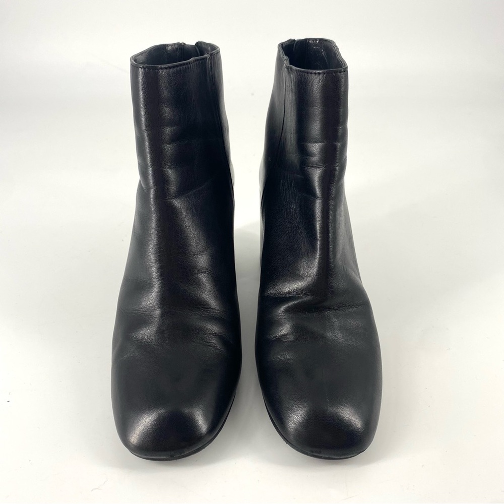 Stuart Weitzman Women's Bacari Leather High-Heel Black Booties - Picture 2 of 10